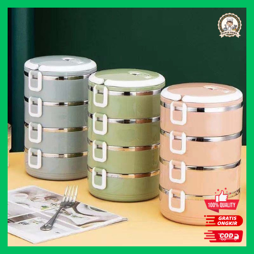 Dapur Prima - Kotak Makan Rantang Makan Siang Stainless Susun Bento Besar Rantang Makan 364-1