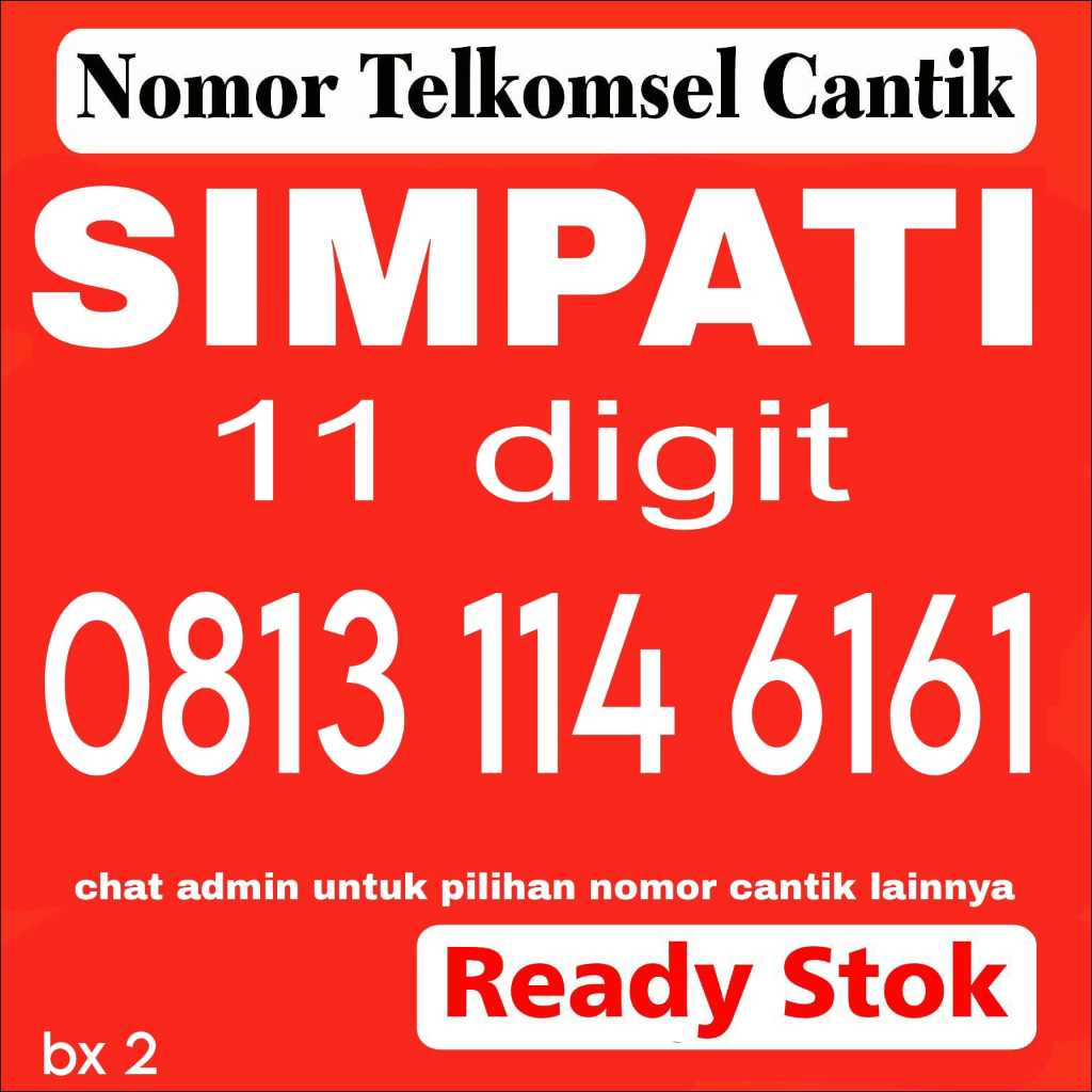 nomor cantik telkomsel simpati 11 digit kartu perdana cantik 6161
