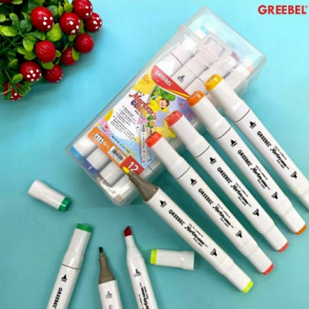 

#Qreinashop Spidol Warna Dual Tip GREEBEL