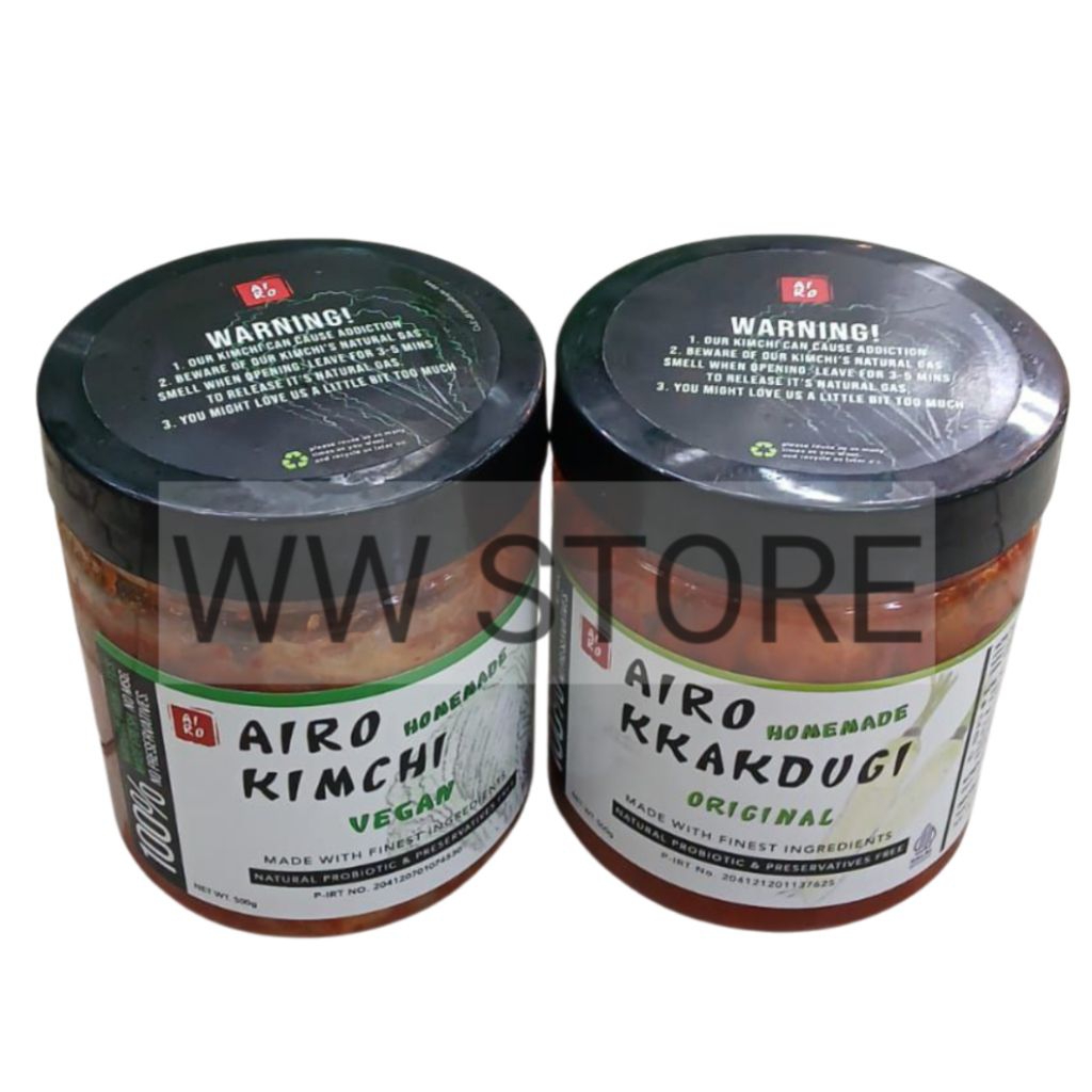 

Acar lobak ala Korea halal MUI Korean Style AIRO KIMCHI VEGAN / KKAKDUGI ORIGINAL 500g