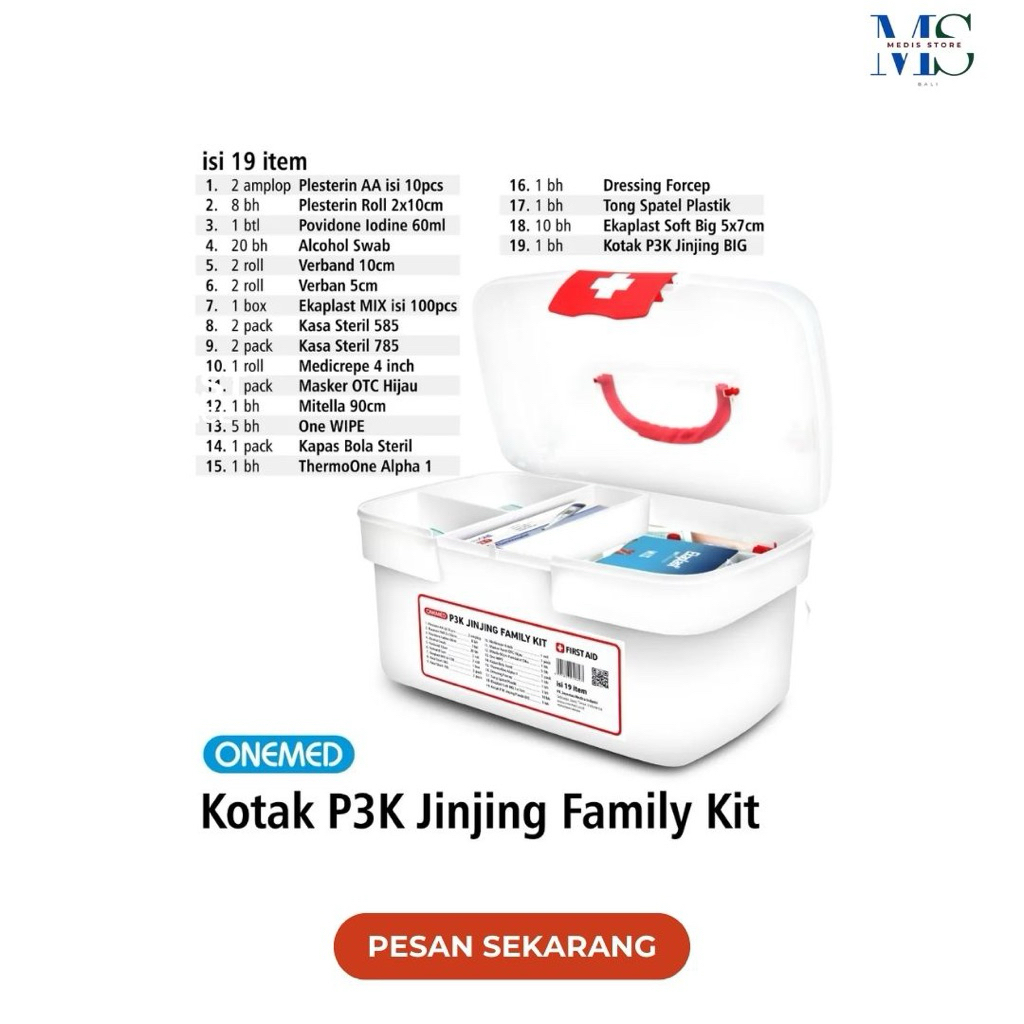 Kotak P3K Jinjing + Isi | Kotak p3K dengan isi