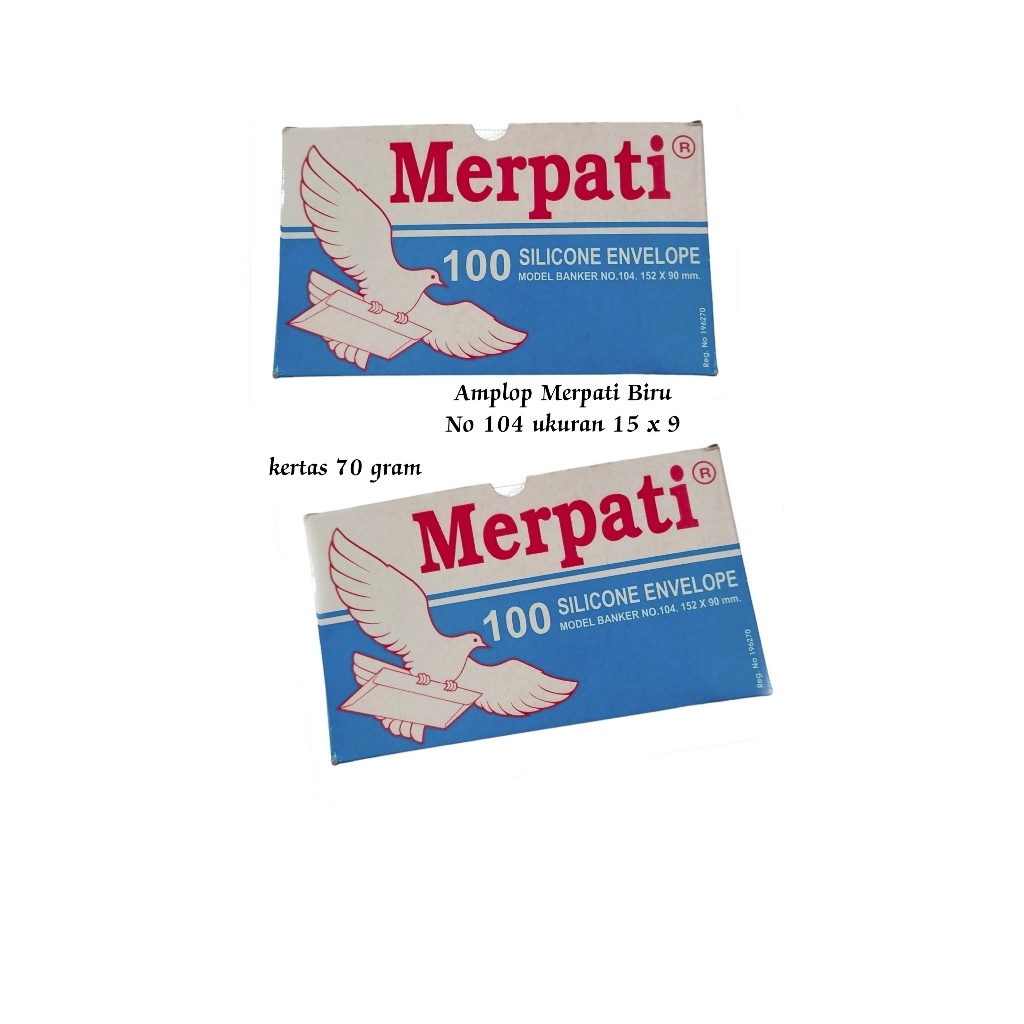 

[1 Kotak] Amplop Putih Merpati 104 Pendek 100 Lembar 150 x 90 mm