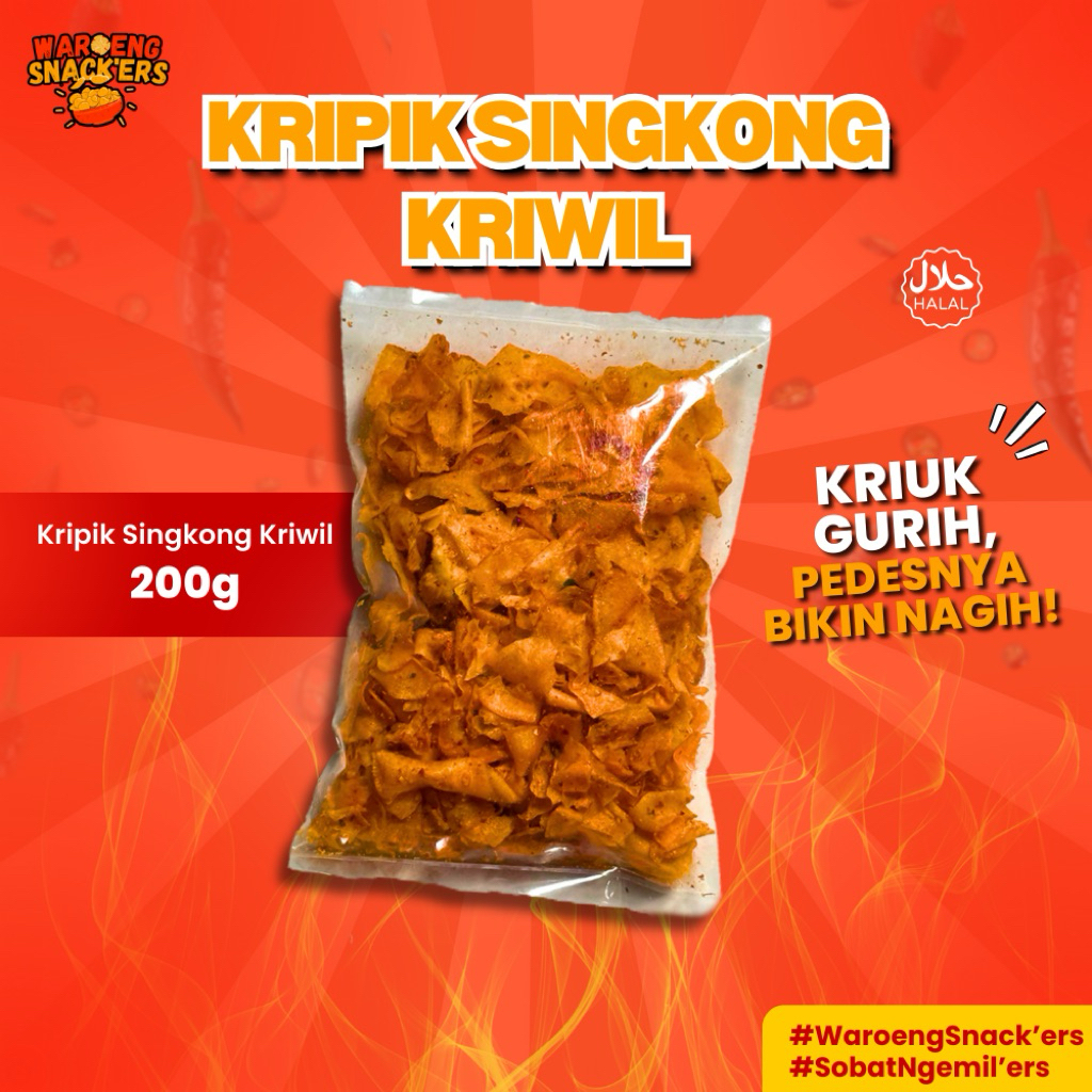 

Keripik Singkong Pedas Kriuk Gurih 500gr | Keripik Singkong Kriwil Snack Cemilan Renyah Murah Enak Bumbu Nampol – Warung Snackers