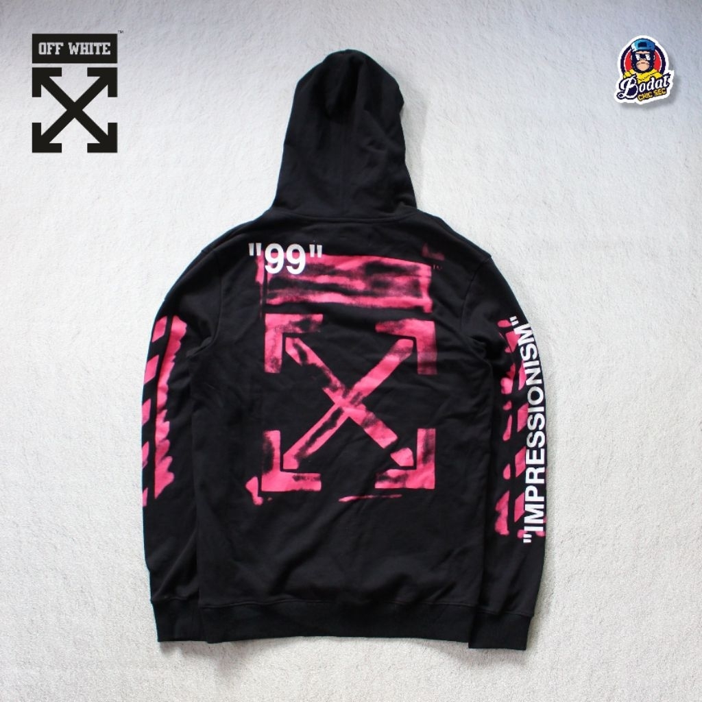 Hoodie Off-White c/o Virgil Abloh diag stencil Impressionism Arrows