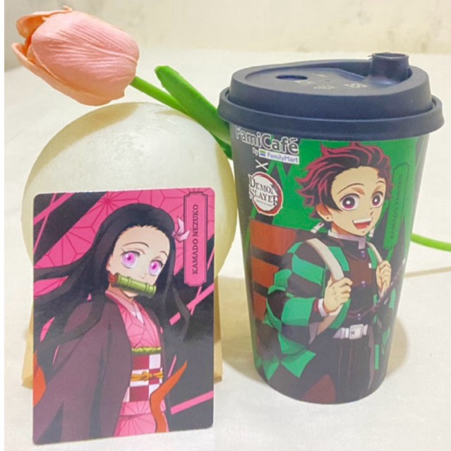 Cup PC Photocard Family Mart X Demon Slayer Kimetsu No Yaiba Nezuko Kamado Zenitsu Agatsuma Bundle