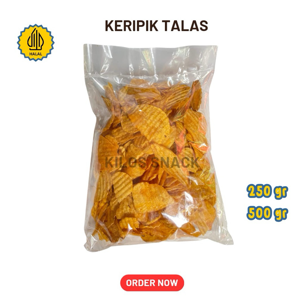 

keripik talas bulat kemasan kiloan manis gurih renyah