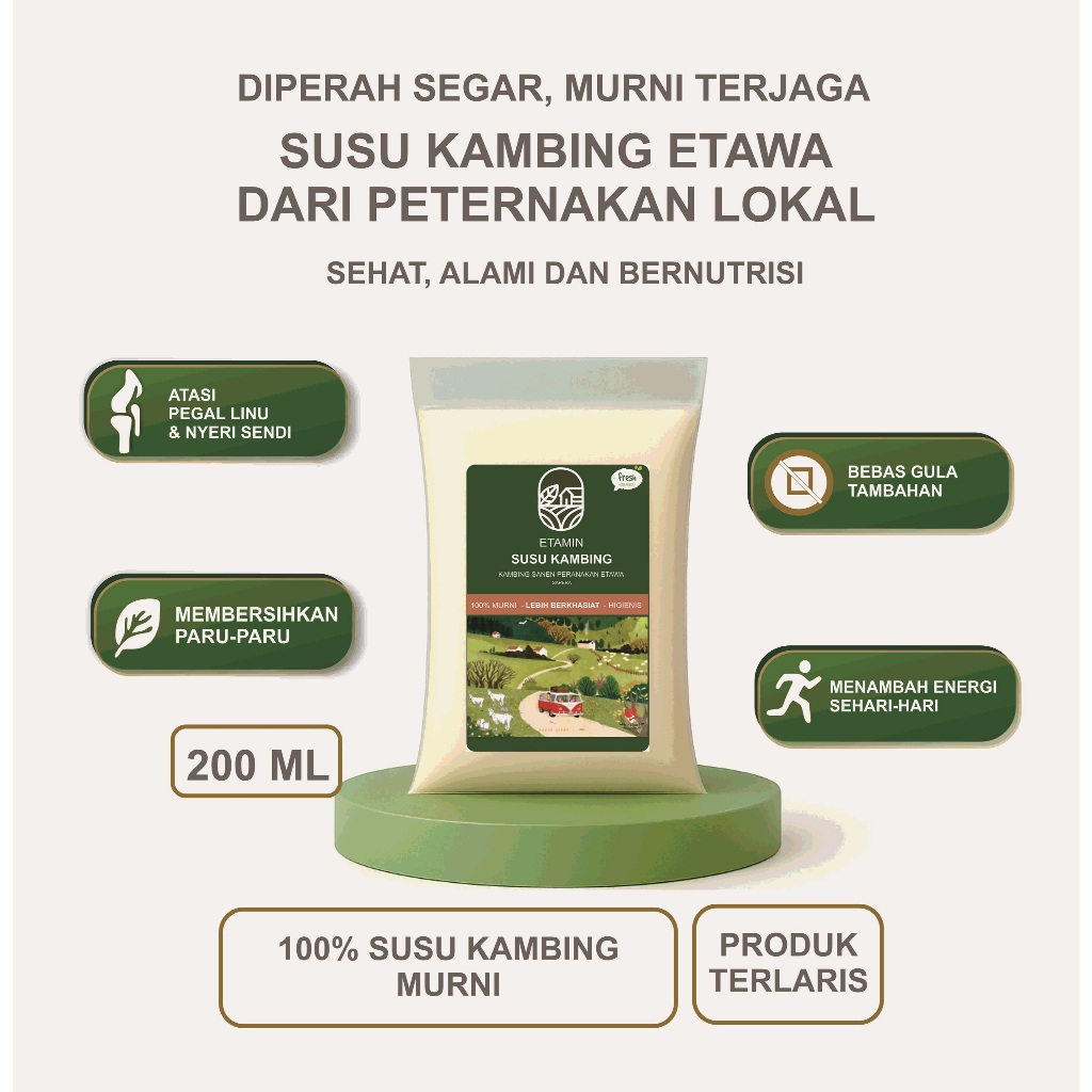 

Susu Kambing Murni Segar Tanpa Gula | Atasi Nyeri Sendi, Pegal Linu, Bersihkan Paru-paru