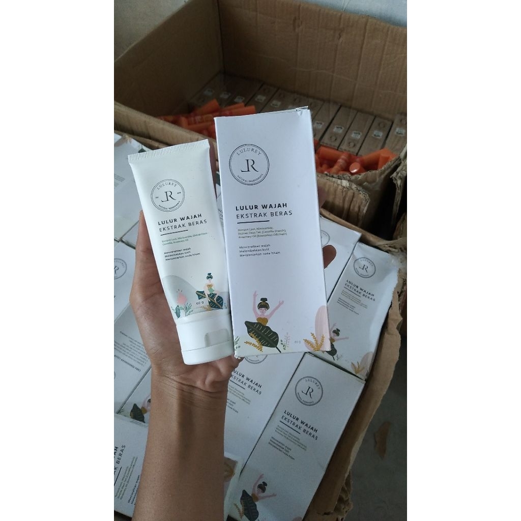 Lulurey Lulur Wajah Extra Beras 60 gr Memutihkan wajah