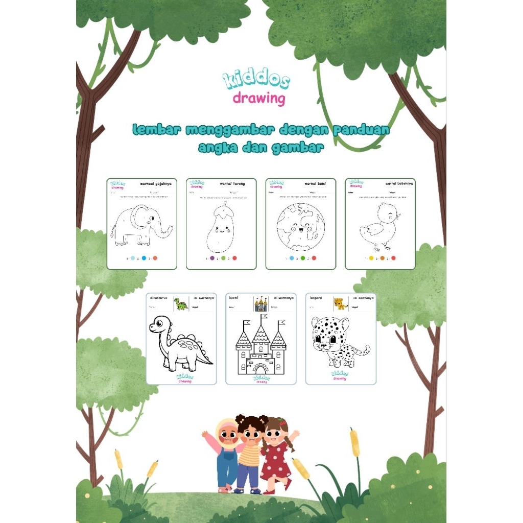 

lembar mewarnai dengan panduan gambar dan angka cocok untuk mengasah kreativitas anak