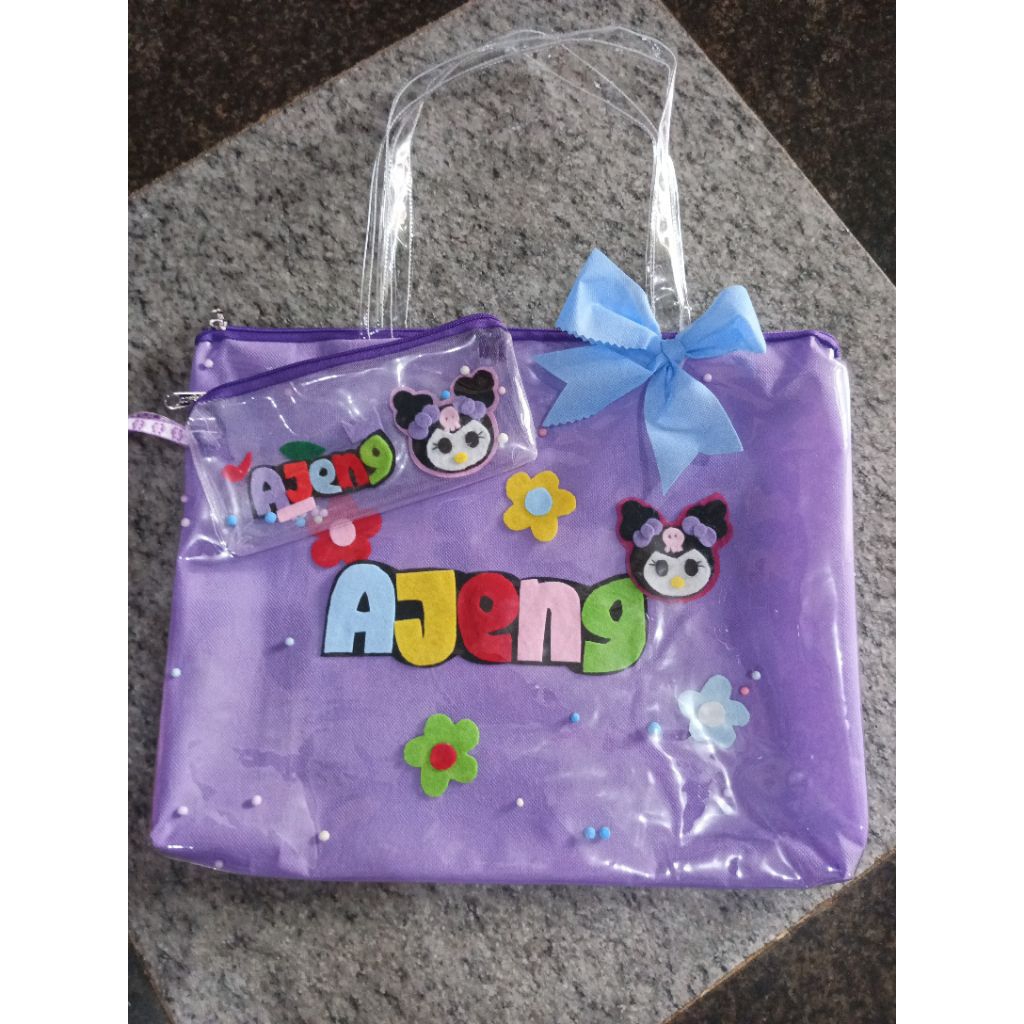 

Set Tas besar gratis tempat pinsil