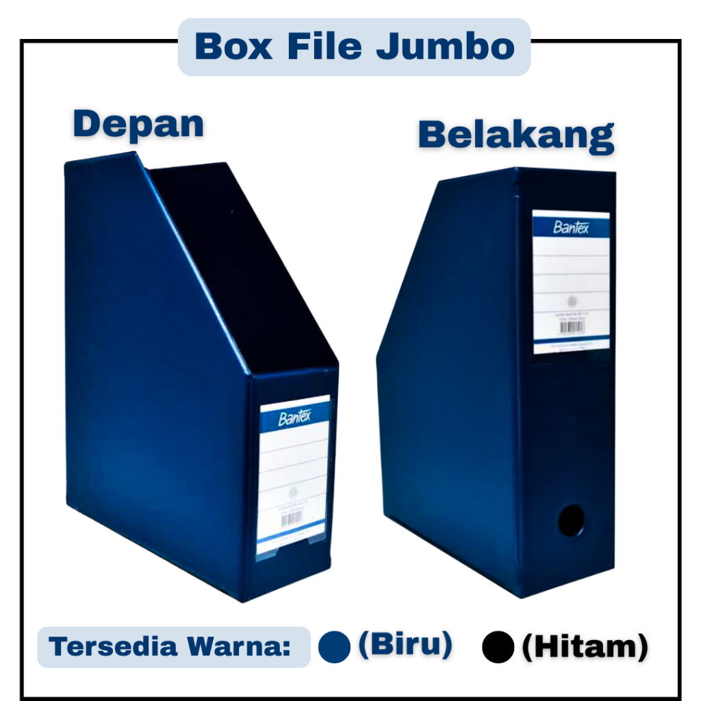 

Box File Bantex Folio 4011 [ 6 Pcs dan 12 Pcs ] Magazine File Biru dan Hitam 10 cm