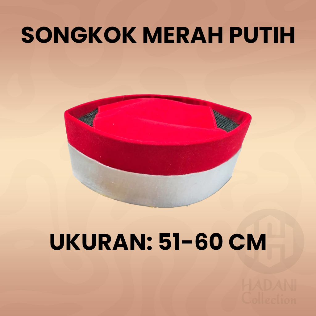 Songkok Merah Putih - Peci Merah Putih