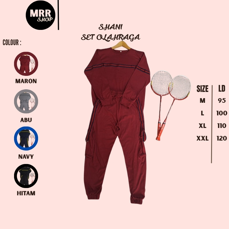SHANI SET OLAHRAGA/ STELAN OLAHRAGA WANITA/STELAN KAOS UNISEX/STELAN KAOS