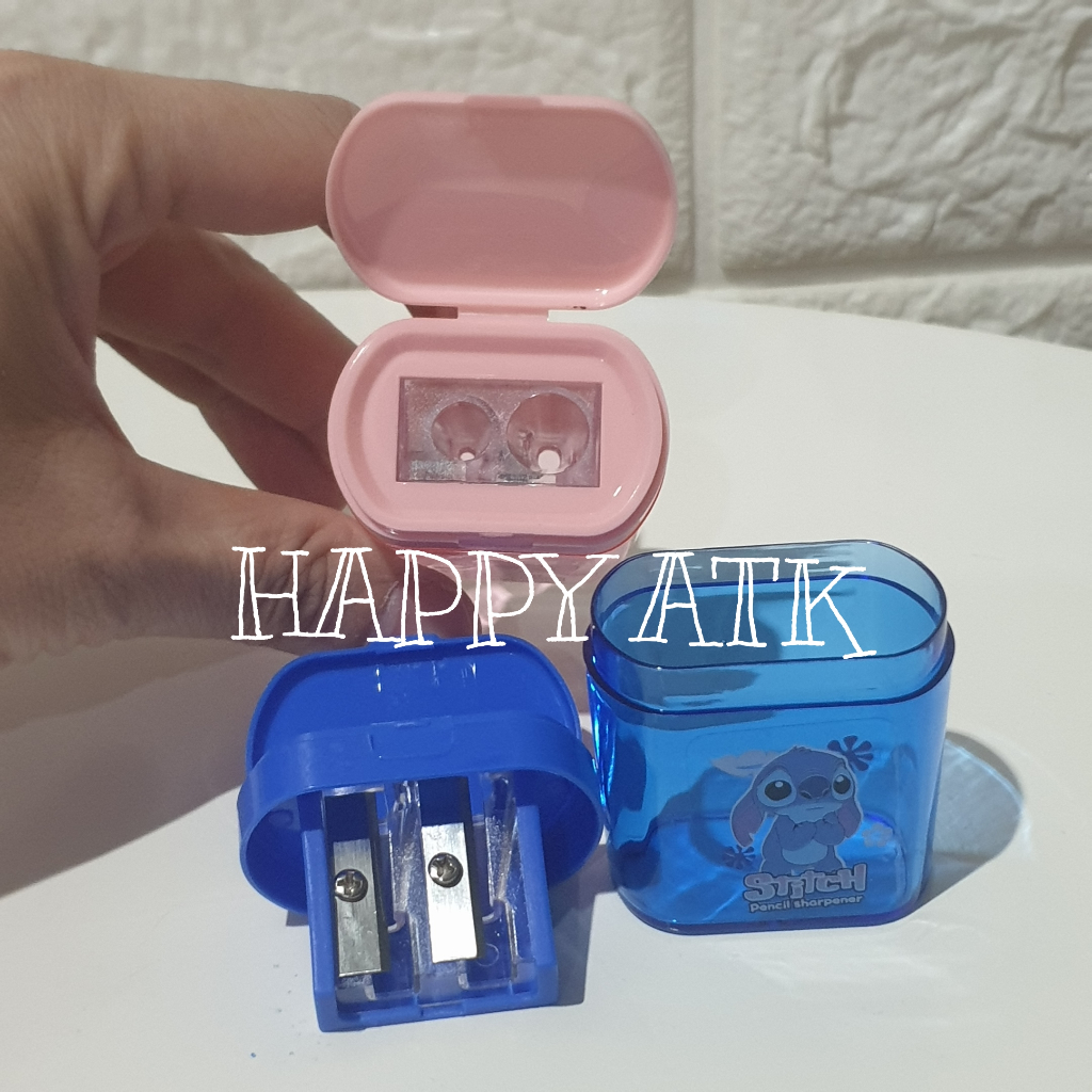 

RAUTAN 2 LUBANG / SERUTAN PENSIL / PENCIL SHARPENER BENTUK KOTAK STITCH / KUROMI DAN MY MELODY