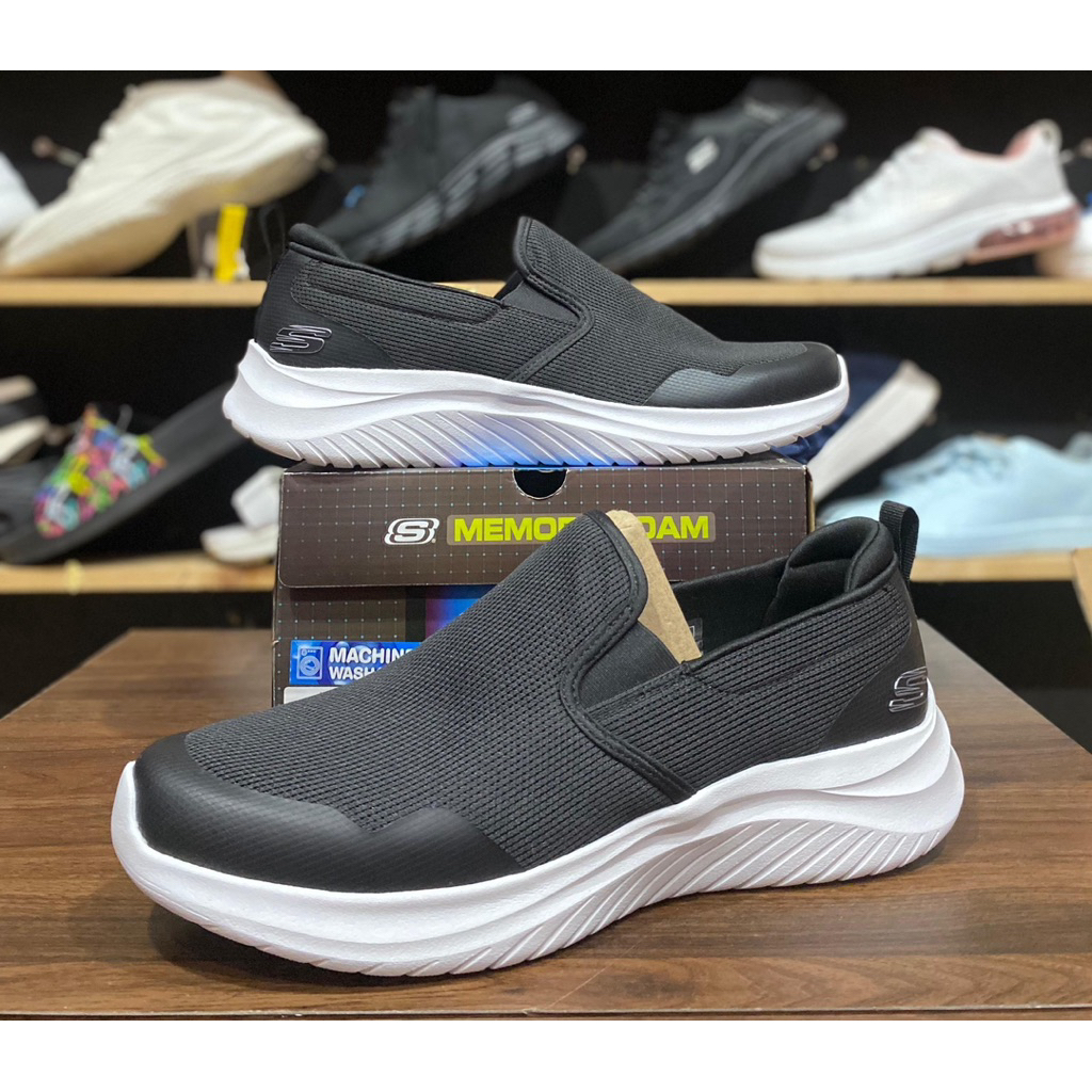 Skechers FLECTION 3.0 8790275 BKW Pria size 45(29cm)(2) made in china