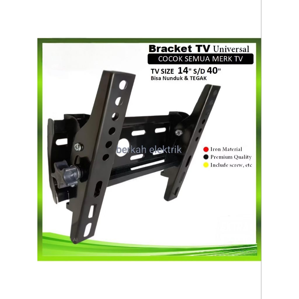 bracket tv LED LCD ukuran 14,17,20,21,22,24,26,28,32,40 inch cocok untuk semua merek universa Aqua A