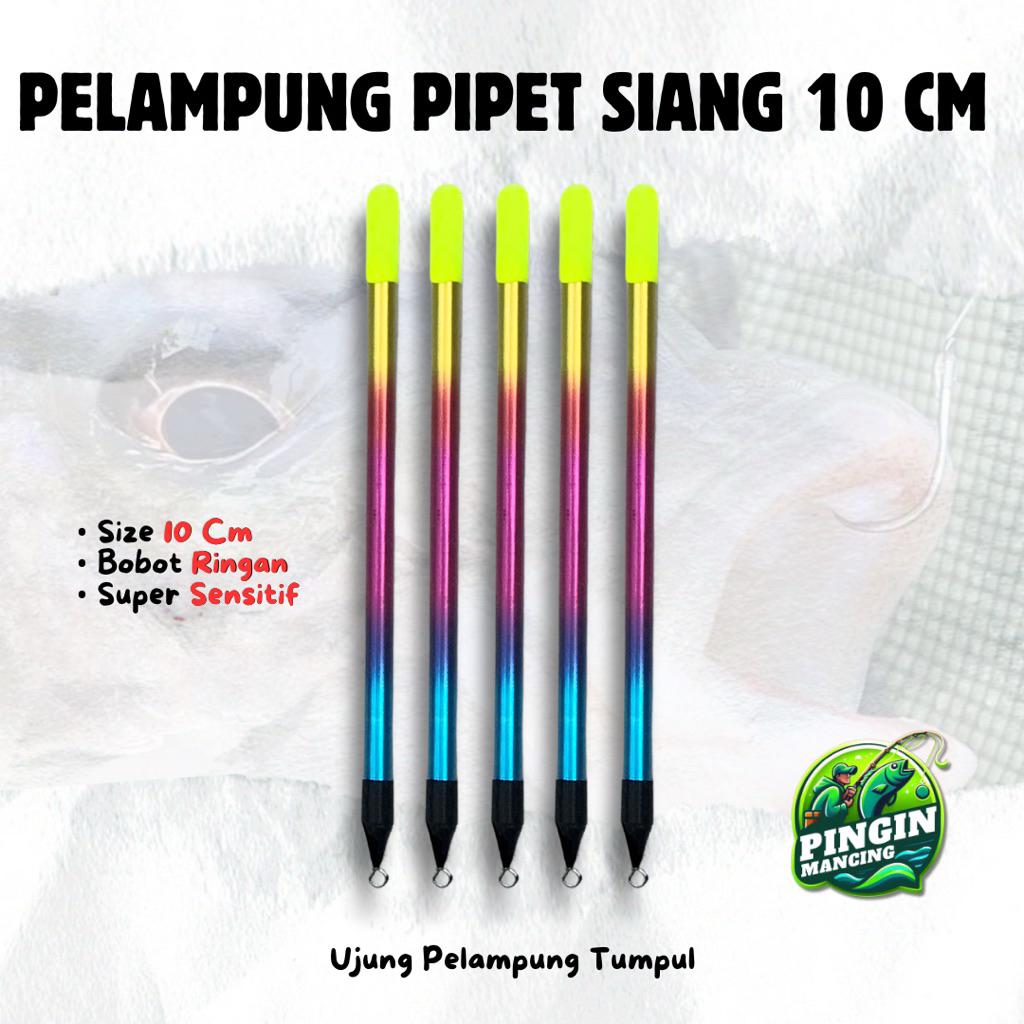 Pelampung Pancing Sedotan Pipet Siang 10 Cm Super Sensitif Ikan Mas Lele Nila Bawal Gurami