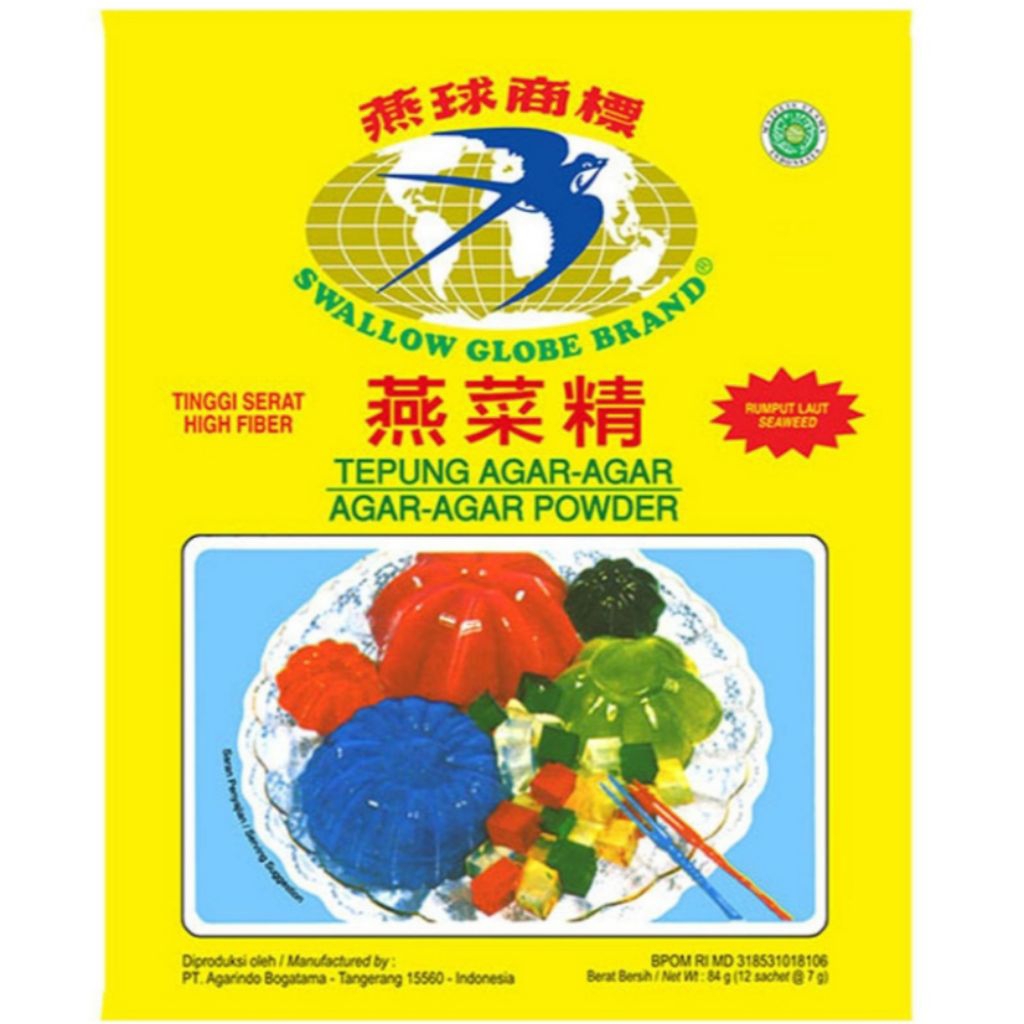 

[ 3 Pcs ] Swallow Globe Brand Tepung Agar Agar Powder Plain 7gr