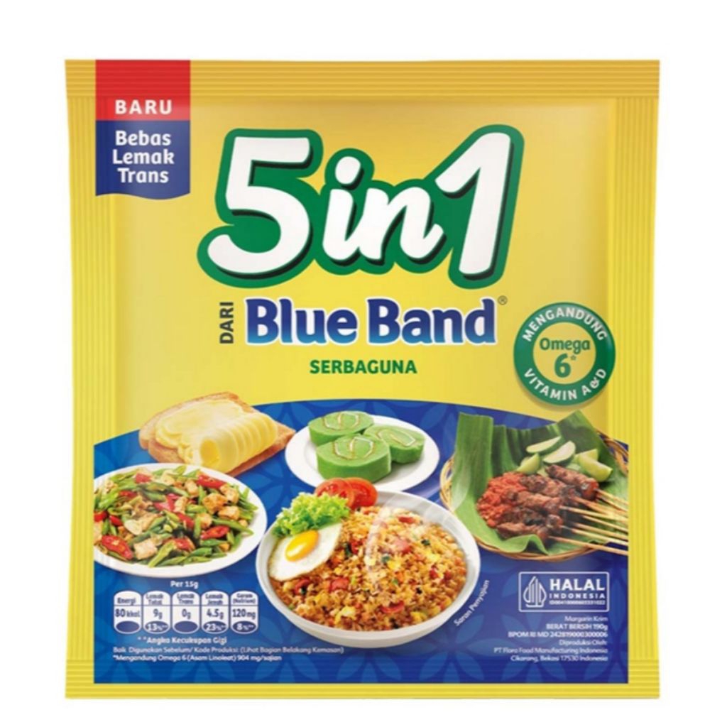 

Blue Band 5 in 1 Serbaguna Margarin 190gr