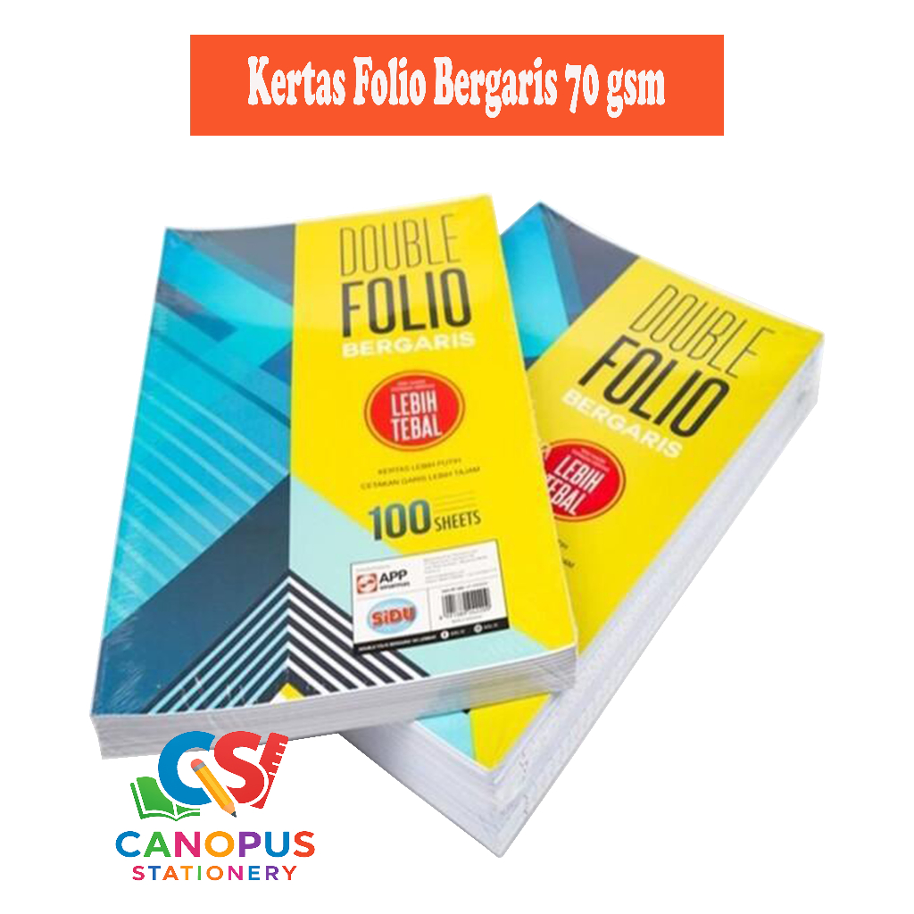 

SiDU Double Folio Bergaris 100 lembar SDU RF 100 70 GSM