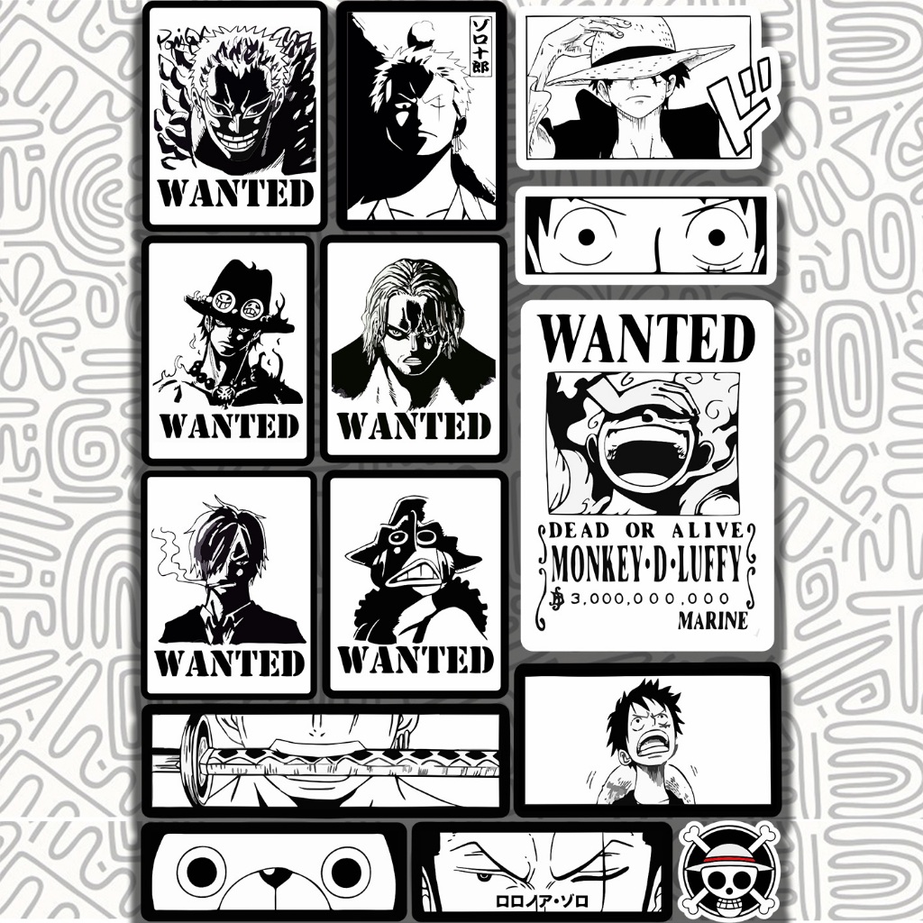 

Stiker One Piece Zoro Luffy Shanks || Sticker Anime Aesthetic Tmblr Laptop