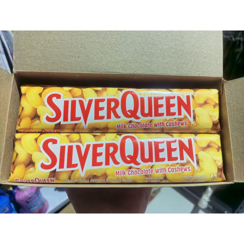 

Coklat Silverqueen Cashew 58gr Ukuran Besar