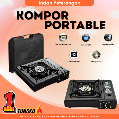 KOMPOR GAS PORTABLE/KOMPOR GAS 1 TUNGKU/KOMPOR GAS STOVE/KOMPOR MURAH JOMBANG