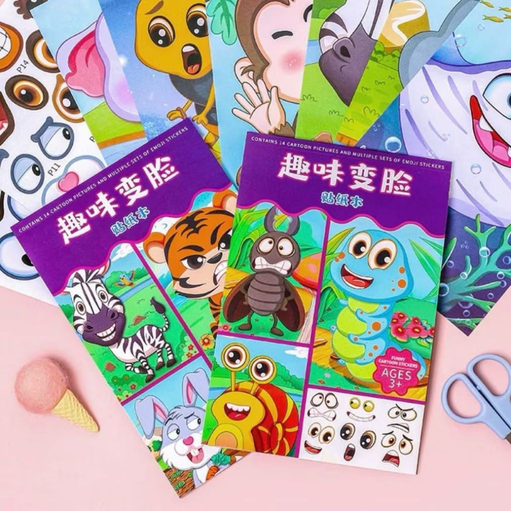 

DIY Stiker Wajah Hewan Mainan Kreatifitas Makeup Face Anak