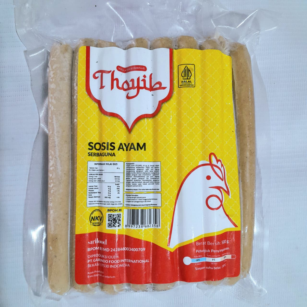 

Thoyib Sosis Ayam Serbaguna 500gr