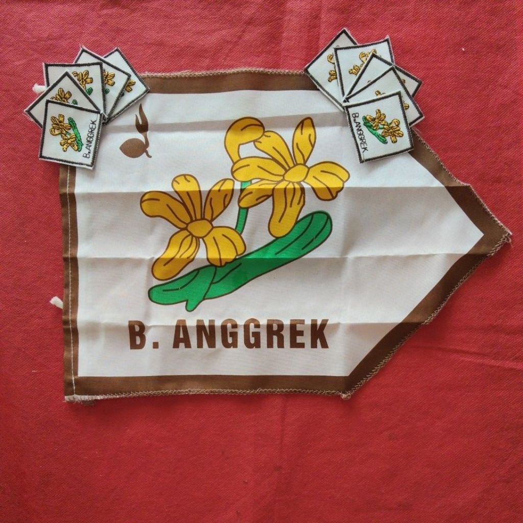 Bet Regu B. ANGGREK  -  Bet Tanda Regu Bunga Anggrek Bordir - Badge Regu Pramuka