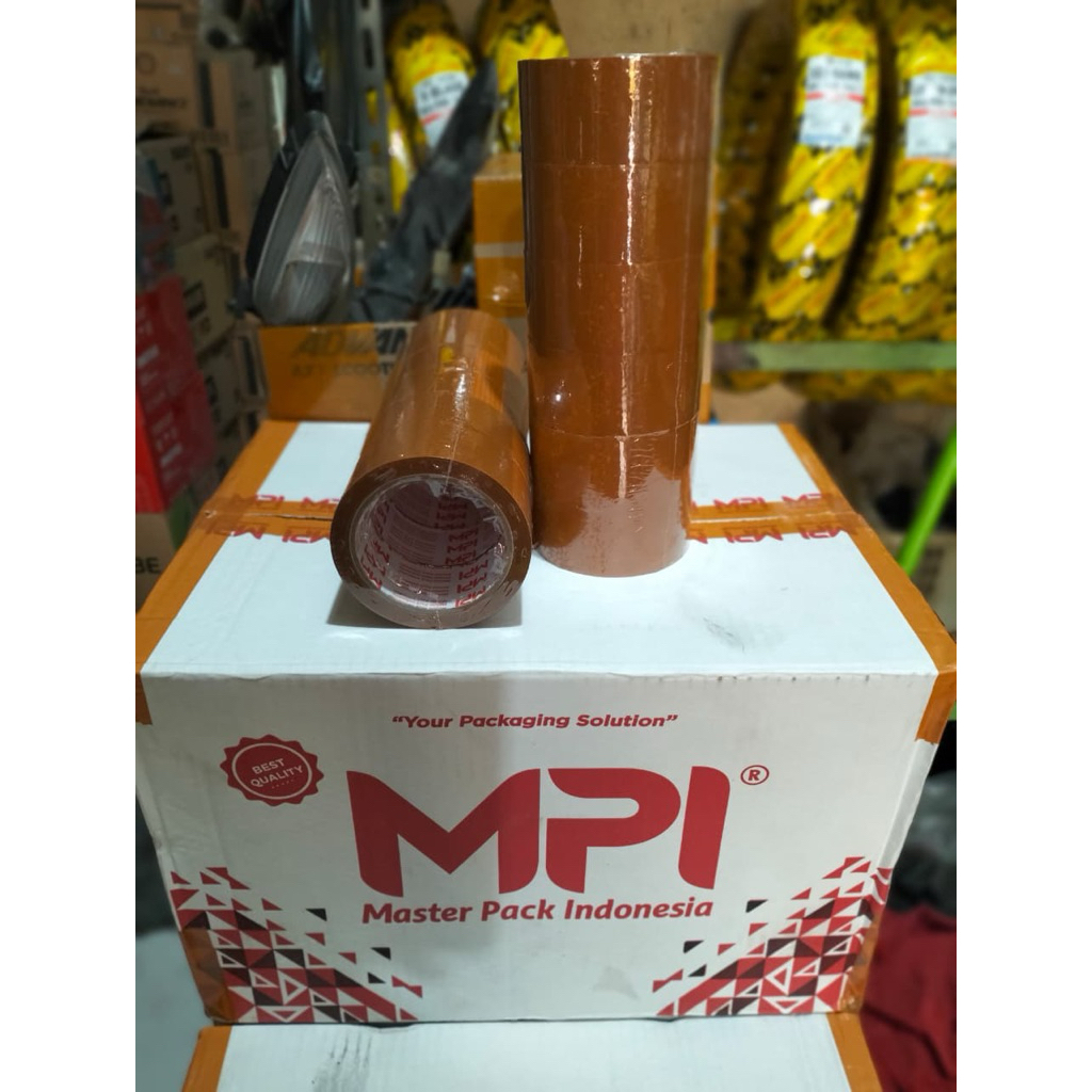 

LAKBAN COKLAT BOLEH SATUAN ATAU GROSIR 45mmx100yard