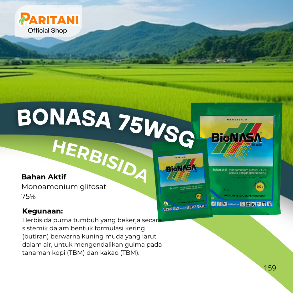 Habisida Bionasa 75 WSG 500 Gram / Bionasa Racun Rumput