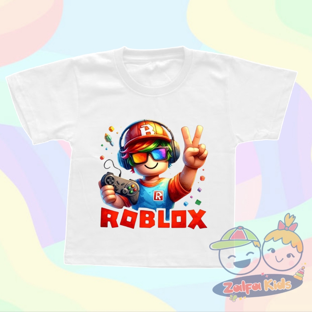 BAJU ANAK KAOS ANAK ROBLOX GAMING CHARACTER - FREE CETAK NAMA
