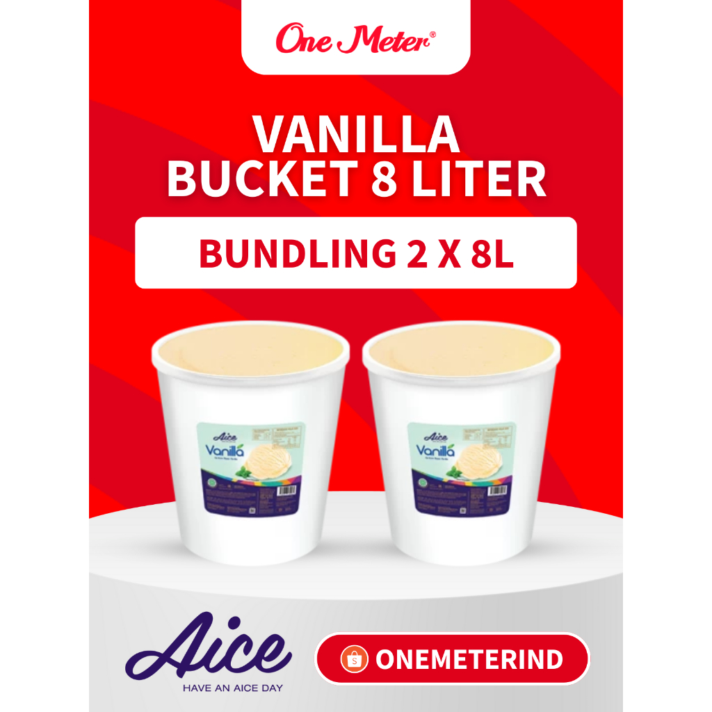 

AICE Es Krim Bucket 8L Rasa Vanilla – 1 Karton Isi 2 Ember