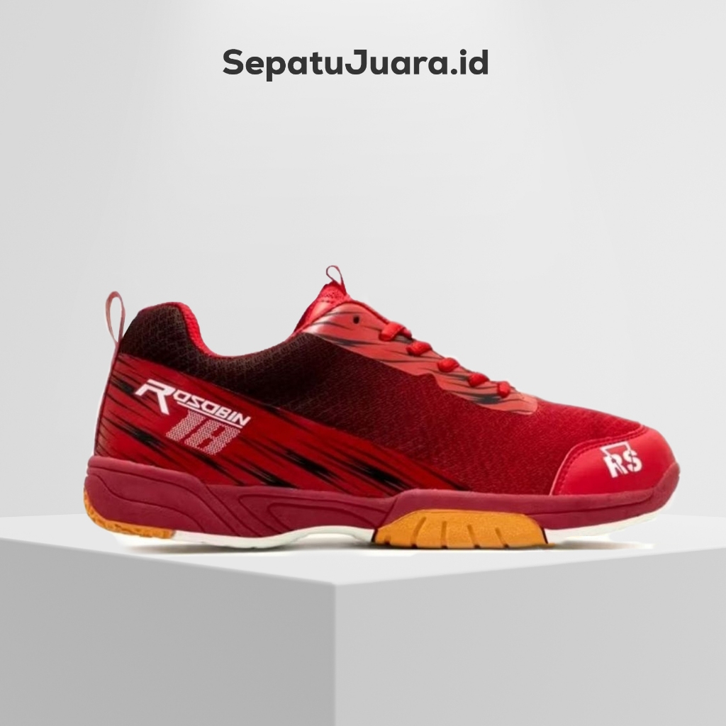 Sepatu Olahraga Ukuran Besar Jumbo 44–47  Sepatu Senam, Lari, Voli – Ringan & Anti Slip [RS-MERAH]