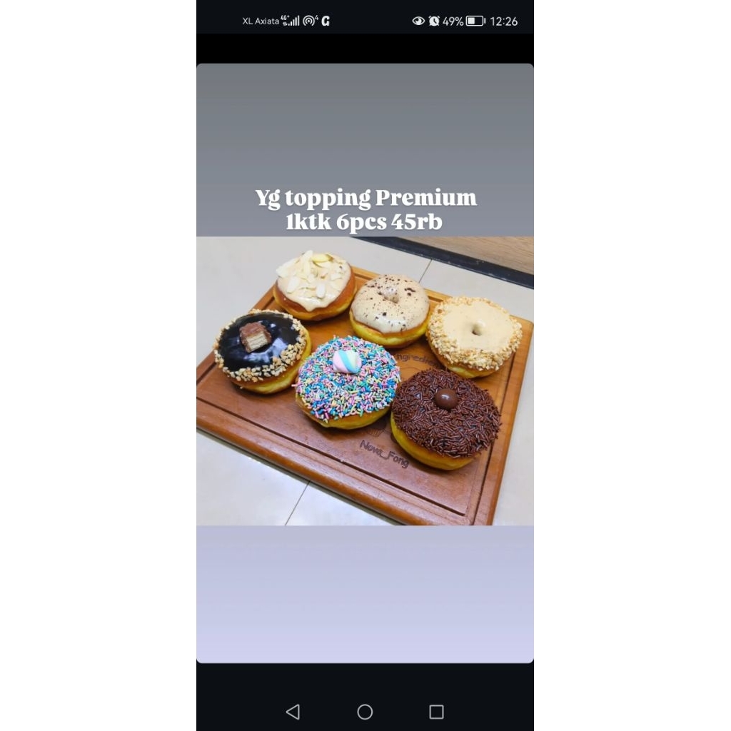 

Donat Labu Premium topping