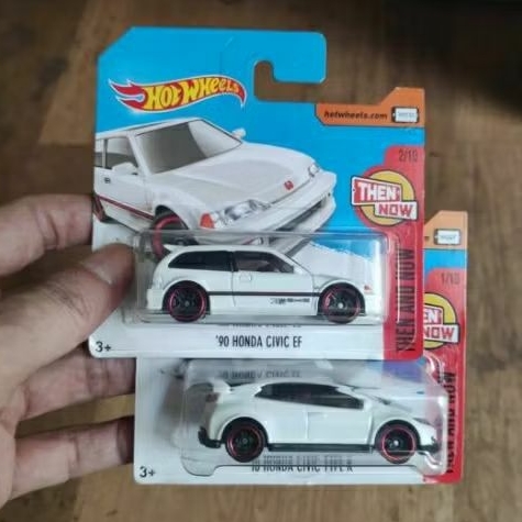 hot wheels set short card 90 Honda Civic ef 16 type r putih white langka no fd eg