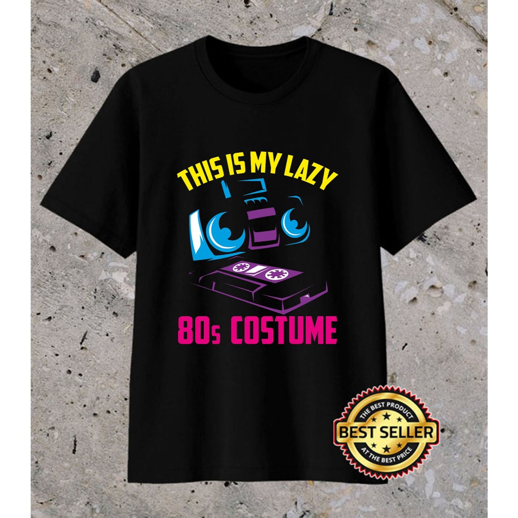 T-Shirt 80s Music Vintage Cassettes Lazy 80s Costume 80s Kaos