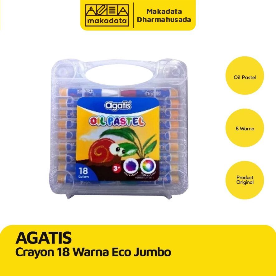

CRAYON | KRAYON AGATIS ISI 18 WARNA ECO JUMBO (1 PCS)