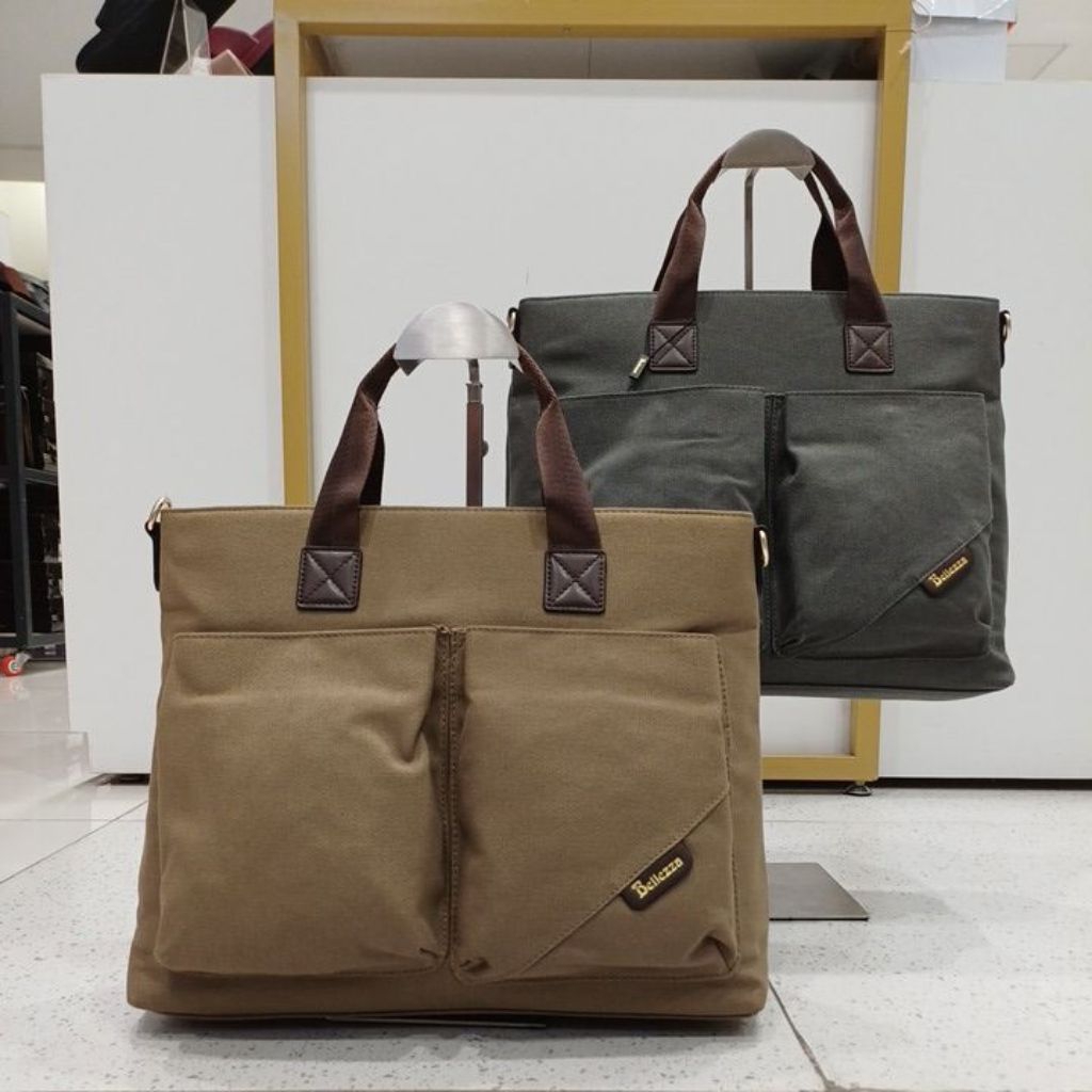 BELLEZZA BHW349 TAS HANDBAG WANITA JINJING SELEMPANG KANVAS BESAR RINGAN ORIGINAL DEPSTORE MALL ORI 
