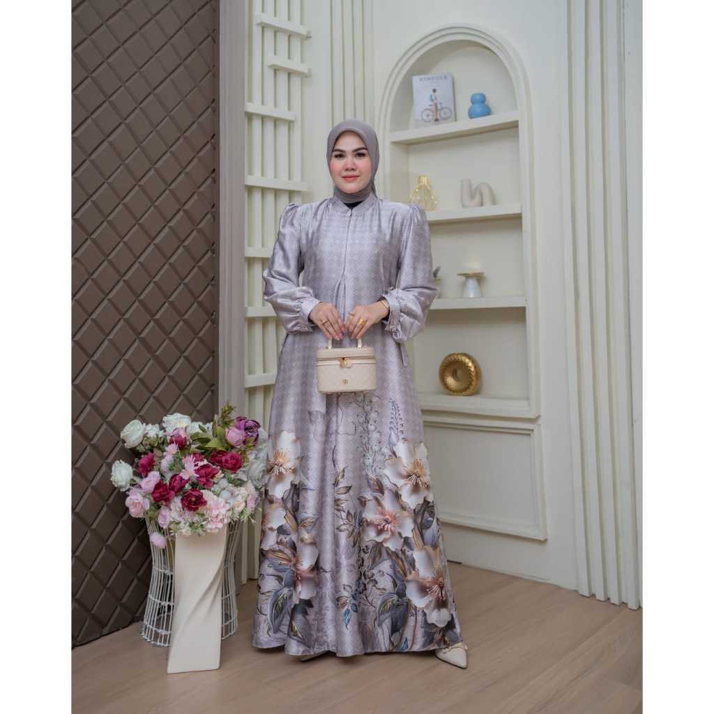 VELORA COLECTION Dress Aira Terbaru kekinian Gamis Motif Armani Silk Quality Ori Premium Mewah 2026