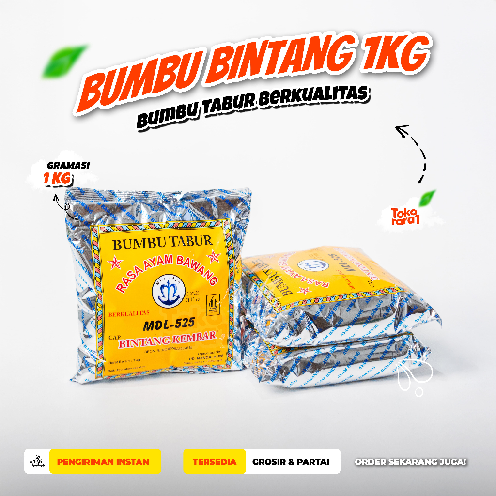 

Bintang Kembar Bumbu Tabur Rasa Ayam Bawang 1 kg