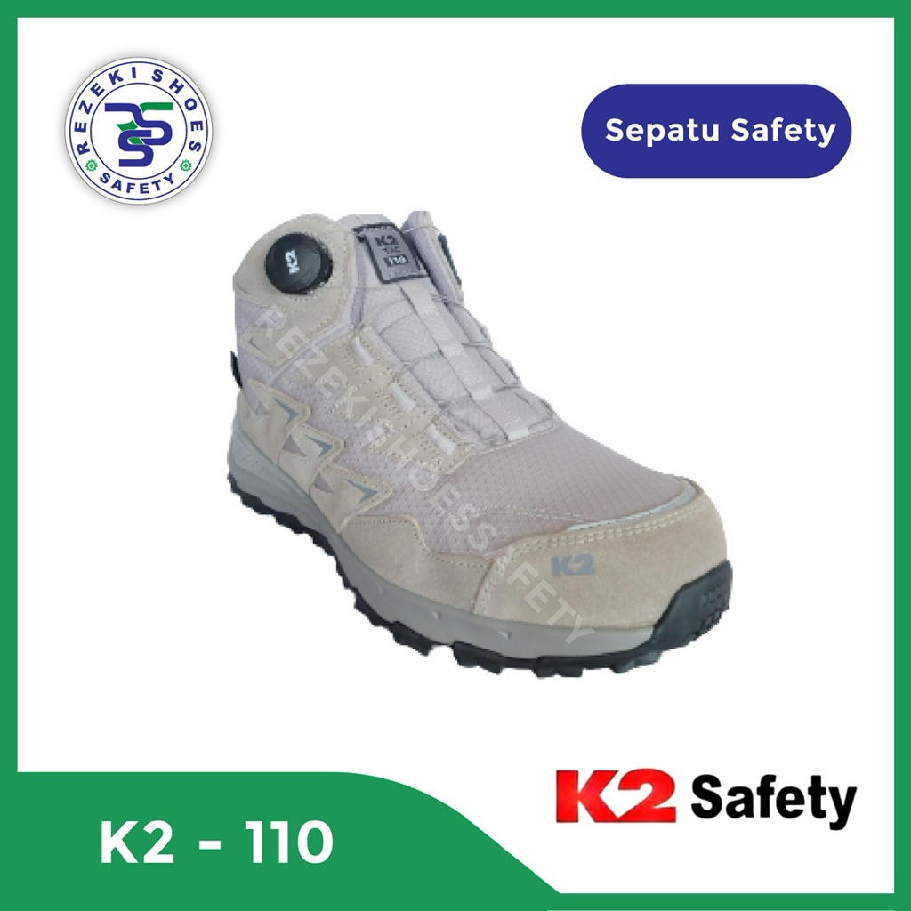 Sepatu Safety K2-110 BOA - Safety Shoes K2-110 BOA - Sepatu Safety Sport Ujung Composite