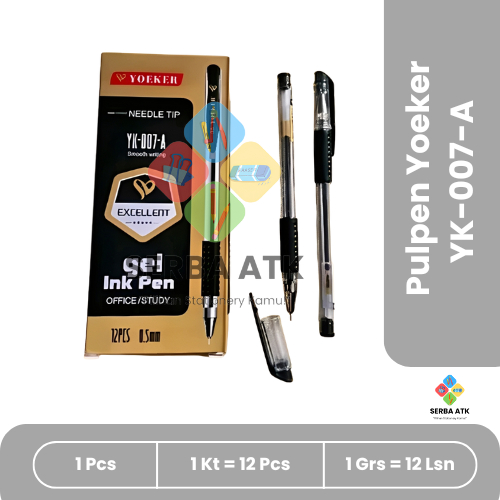 

[12 pcs] Pen/Pulpen/Ballpoint Yoeker YK-007-A Hitam