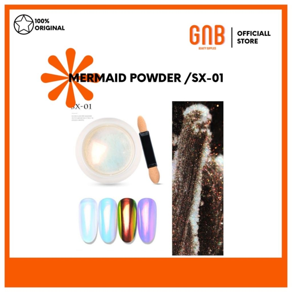 MERMAID POWDER CHROME | mermaid chrome nail art powder