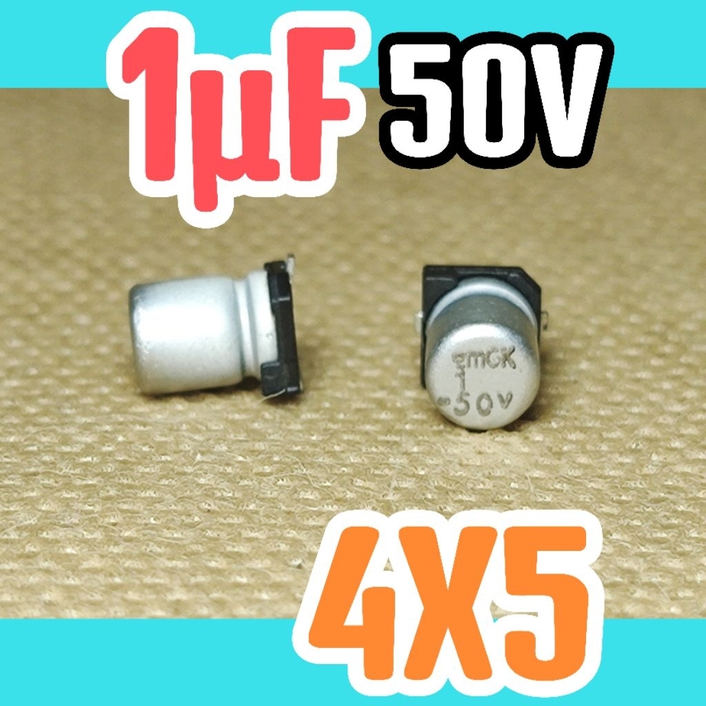Solid kapasitor capasitor elko elco SMD 50v 1uf 50v 1 uf 50 v 50 volt 4X5 ORIGINAL