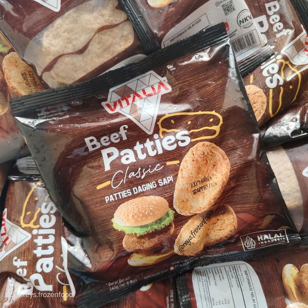 

Vitalia beef patties 6's