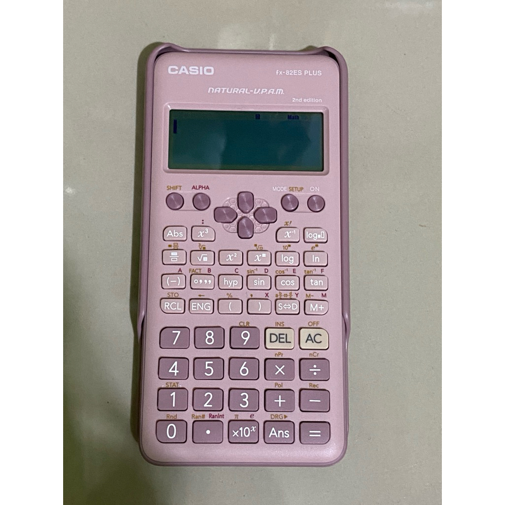 

preloved casio pink calculator FX-82ES PLUS