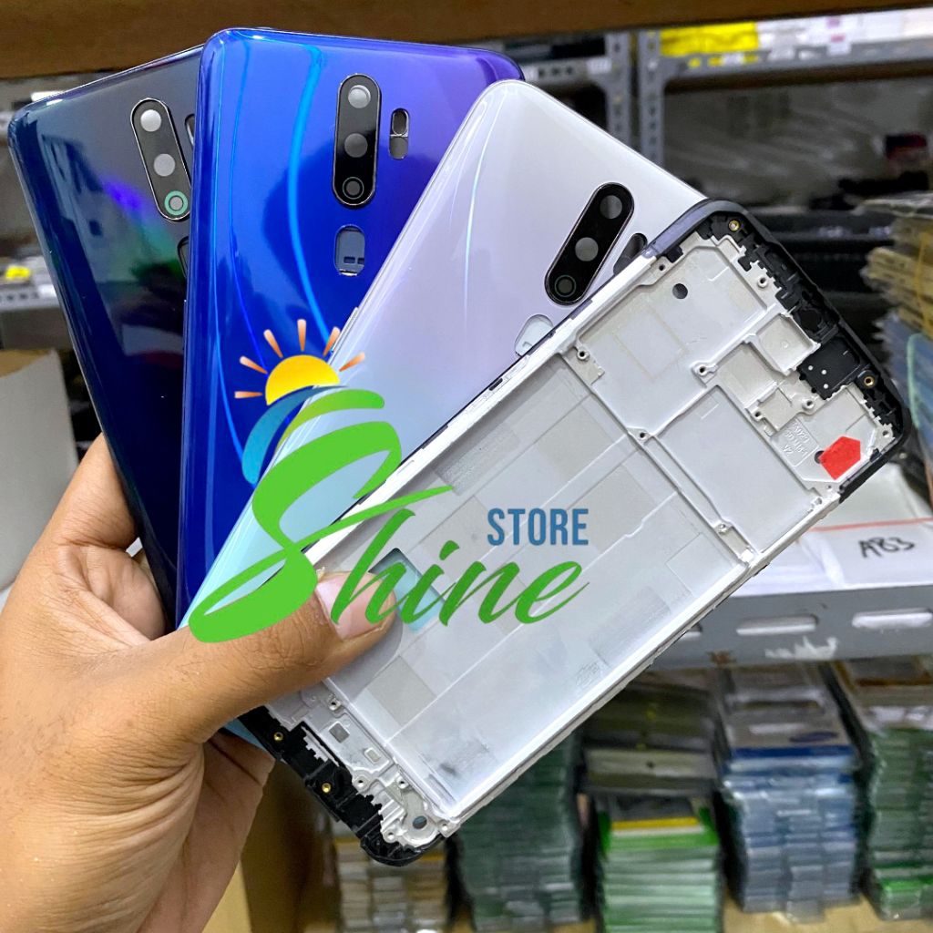 Casing Housing Fullset HP Oppo A5 2020 CPH1931 CPH1959 Backdoor Bezel + Frame LCD Bekdor Kesing