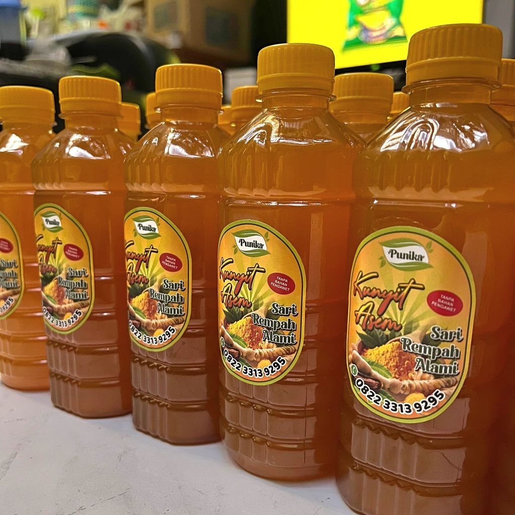 

Punika | Kunyit Asem 500 ML | Gula Asli (Aren) | No Preservatives |